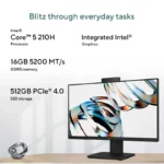 Asus V440VA-KBC5002WS All-in-One PC with Intel Core 5 210H, 16GB DDR5 RAM, 512GB SSD, and 23.8-inch FHD display.