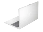 HP Laptop 15-fd0624TU in silver, showing the keyboard and HP logo on the lid.