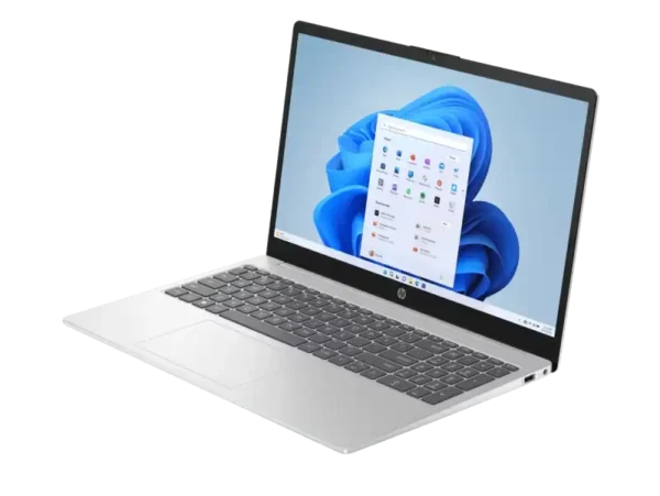 HP Laptop 15-fd0665TU with Intel Core 5 120U, 16GB RAM, 512GB SSD, and 15.6" FHD display running Windows 11.