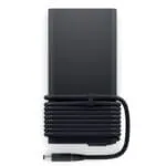 Black Dell 280W laptop power adapter with a 7.4mm barrel connector and integrated cable management from YourShoppy.com.