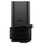 Black Dell 130W USB-C AC adapter with a wrapped charging cable for laptops, available at YourShoppy.com in Koramangala.