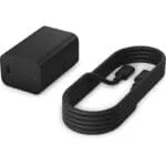 Dell 65W USB-C GaN AC adapter with a detachable USB-C charging cable for efficient laptop power delivery at YourShoppy.com.