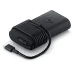 Dell 100W USB-C GaN Ultra Slim Adapter with integrated cable for fast laptop charging, available at YourShoppy.com in Bangalo