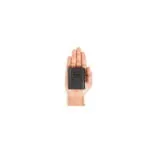 A hand holding a compact black Dell 60W USB-C GaN ultra-slim AC adapter for laptops available at YourShoppy.com.
