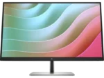 HP E27k G5 4K USB-C Monitor 6N4C4AA with vibrant wavy wallpaper.