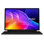 Asus ProArt PZ14 laptop with vibrant screen and ProArt branding.