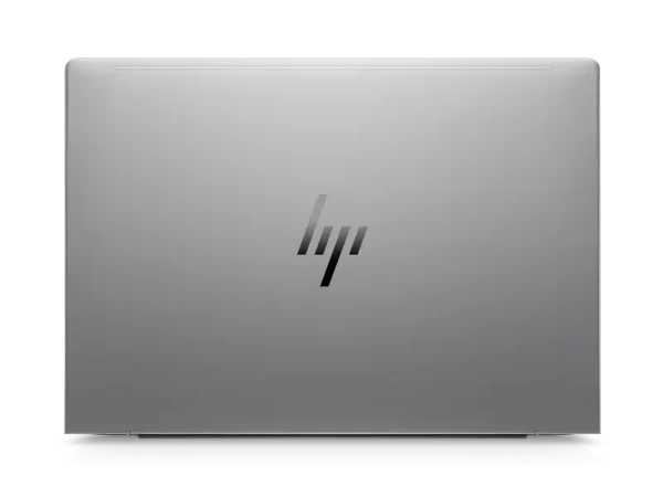 HP ZBook 8 G1i 14 inch mobile workstation laptop with HP logo on a silver lid.