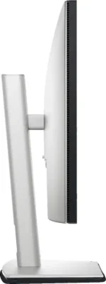 Dell UltraSharp 27 4K Thunderbolt Hub Monitor U2725QE side profile with silver stand.