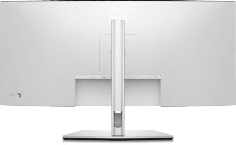 Dell UltraSharp 34 Curved Thunderbolt Hub Monitor U3425WE rear view showing ports and stand.