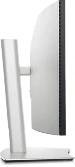 Dell UltraSharp 34 Curved Thunderbolt Hub Monitor U3425WE side profile with silver stand.