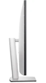 Side view of Dell UltraSharp 43 4K USB-C Hub Monitor U4323QE with silver stand.