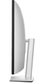 Dell UltraSharp 52 Thunderbolt Hub Monitor U5226KW side profile showing its slim silver design and stand.