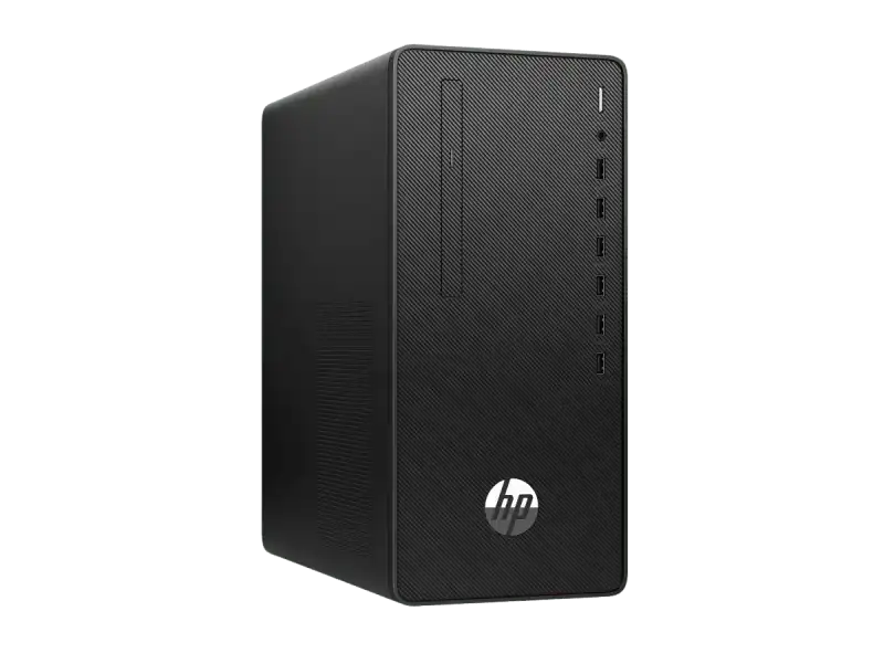 HP 285 Pro G8 Microtower Desktop PC with AMD Ryzen 5 processor and 8GB RAM.