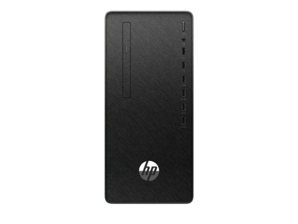 HP 285 Pro G8 Microtower Desktop PC with textured front panel and HP logo.