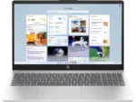 HP 15-fc0500AU Silver laptop with 15.6-inch FHD display, AMD Ryzen 3 processor, and 8GB RAM.