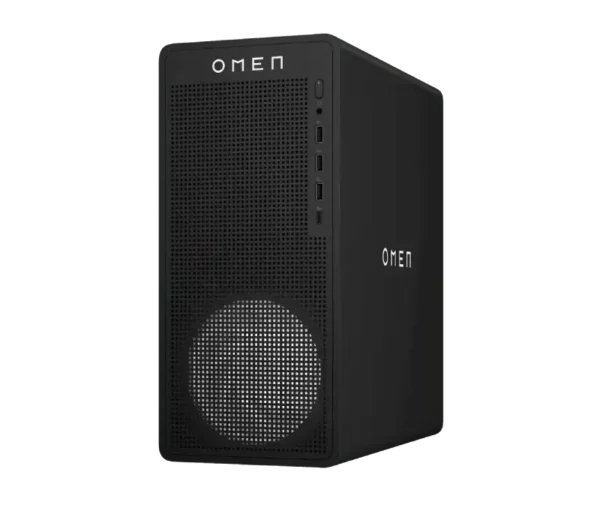 HP OMEN 16L Gaming Desktop TG03-0001in PC with black tower design and OMEN branding.