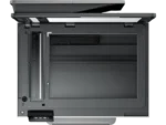 Top view of HP OfficeJet Pro 8120 All-in-One printer with scanner lid open.