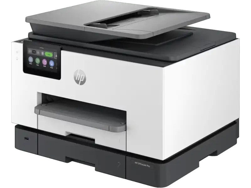 HP OfficeJet Pro 9130 All-in-One Inkjet Printer with 3.0" color touchscreen and USB interface.