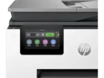 HP OfficeJet Pro 9130 All-in-One Printer with color touchscreen display showing copy options.
