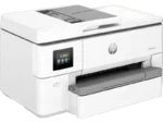 HP OfficeJet Pro 9720 wide format A3 inkjet printer with 3.0" touchscreen, USB interface, and color output.