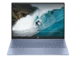 HP OmniBook 5 Laptop AI 16-af1101TU in blue, featuring a surfer on a wave on its screen.