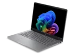 HP OmniBook 5 laptop in silver with vibrant Windows wallpaper, 14-inch 2K display, and Intel Core Ultra 7 processor.