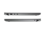 HP OmniBook 5 laptop silver side view showing USB-A, HDMI, USB-C ports and headphone jack.