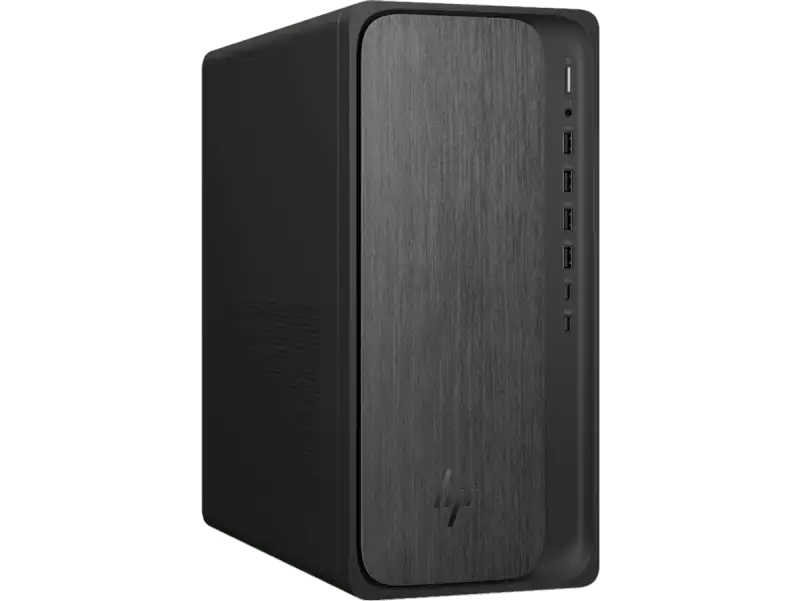 HP OmniDesk M02-0003in tower PC with AMD Ryzen 5 processor and 8GB DDR5 RAM.
