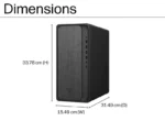 HP OmniDesk Desktop M02-0005in PC dimensions: 33.78 cm (H) x 15.49 cm (W) x 31.49 cm (D).
