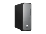 HP OmniDesk Slim Desktop S03-0007in PC with silver front panel and HP logo.