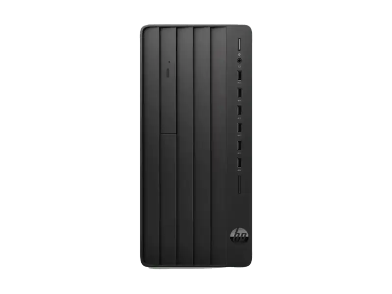 HP Pro Tower 280 G9 PCI desktop PC with vertical front panel and side ports.