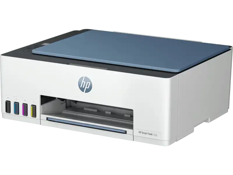 HP Smart Tank 525 all-in-one color inkjet printer with scanner and copier.