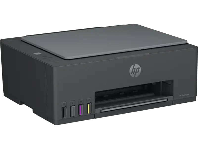 HP Smart Tank 584 All-in-One printer with scanner and copier, featuring color inkjet printing and LED indicators.