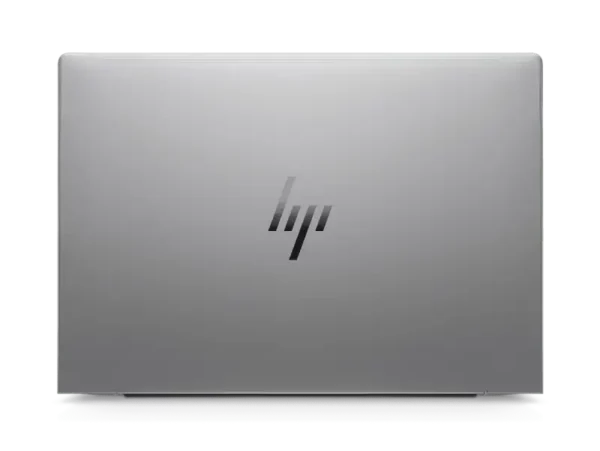 HP ZBook 8 G1i 14-inch silver laptop with HP logo.