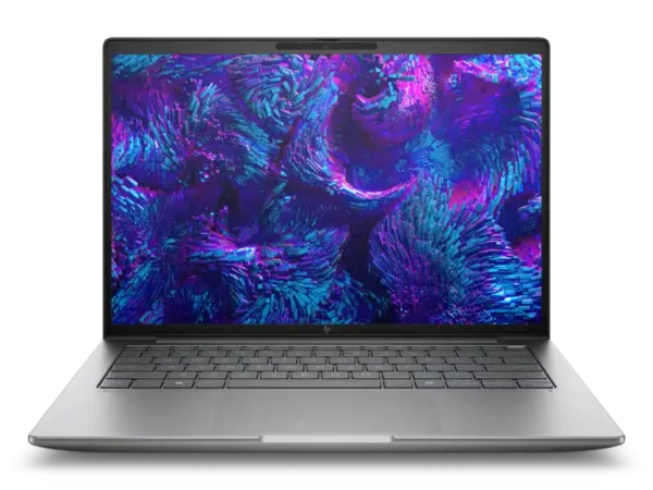 HP ZBook 8 G1i 14-inch silver mobile workstation laptop with 16GB RAM and 512GB SSD.