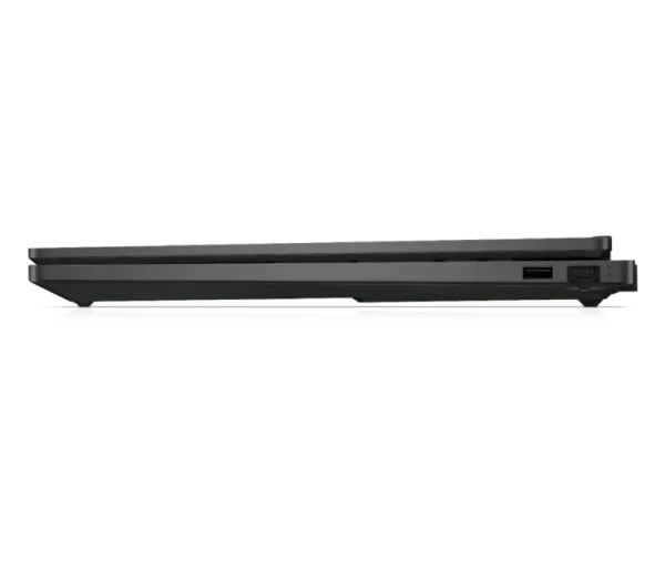 Side view of the HP OMEN 15-gb0038AX gaming laptop showing USB ports.