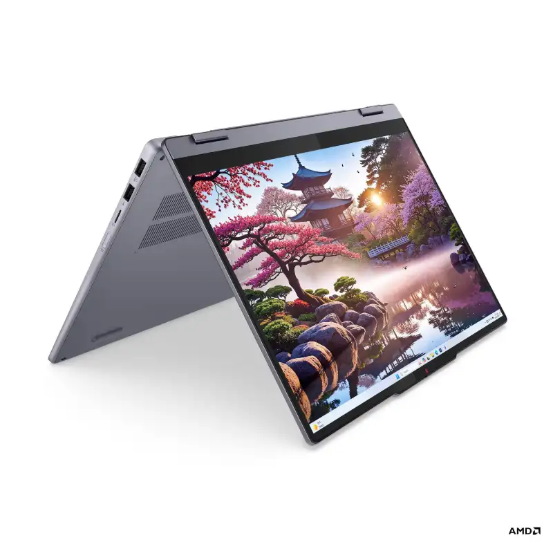 Lenovo IdeaPad 5 2-in-1 laptop with AMD Ryzen AI 7 350 processor and 14" WUXGA touchscreen.