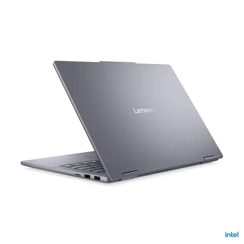 Lenovo IdeaPad 5 2-in-1 14IAL10-83KR0076IN laptop with Intel Core Ultra 5 processor and 14" WUXGA touchscreen.