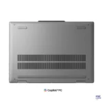 Lenovo IdeaPad 5 2-in-1 laptop bottom view with ventilation grille and Intel Core Ultra 5 branding.