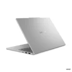 Silver Lenovo IdeaPad Slim 5 laptop with AMD Ryzen processor and ports visible.