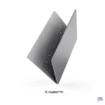 Silver Lenovo IdeaPad Slim 5 laptop with Intel Core Ultra 5 processor and Copilot+ PC branding.