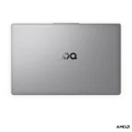 Lenovo LOQ 15ARP10E-83S000FPIN laptop with LOQ logo on silver lid and AMD logo.