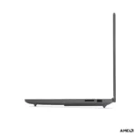 Lenovo LOQ 15ARP10E-83S000CRIN laptop side profile with ports and AMD logo.