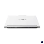 Lenovo Legion 7 16IAX10-83KY001FIN laptop with white lid and silver accents, showing ports and vents.
