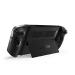 Lenovo Legion Go 8APU1-83E1004MIN handheld gaming console with kickstand and textured grip.