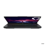 Lenovo Legion Pro 5 laptop with RGB keyboard and futuristic wallpaper.