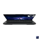 Black Lenovo Legion Pro 5 laptop with Intel Core Ultra 9 processor and RTX 5070Ti graphics displayed on a 16-inch OLED screen