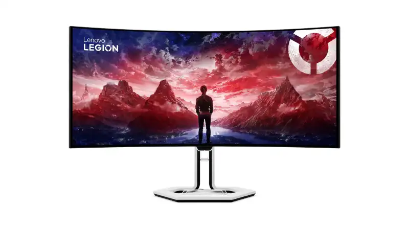 Lenovo Legion Pro 34WD-10 34-inch OLED WQHD 240Hz gaming monitor with a curved display.