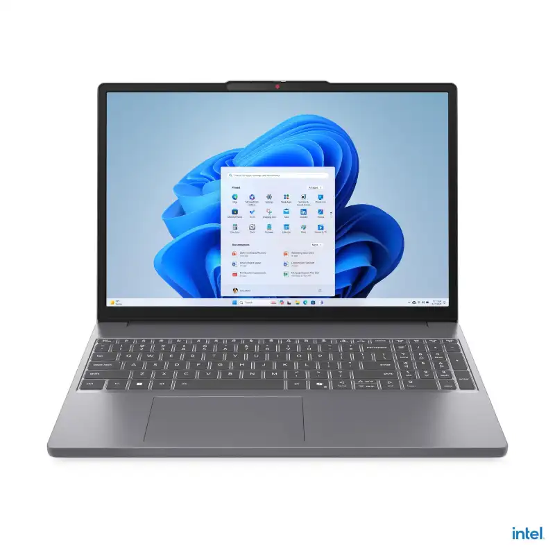 Lenovo IdeaPad Slim 3 15IRH10-83K100RWIN laptop with Intel Core i5, 16GB RAM, 512GB SSD, and Windows 11.