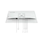 Lenovo L24D-4C monitor back panel showing ports: Power, Kensington Lock, HDMI 1.4, USB-C, Audio Out, and USB-A ports.